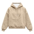 thumbnail image 4 of Leopard Print Pet Pouch Hoodie for Women Long Sleeve Oversized Hooded Sweatshirt for Small Pets Dog Cat Carrier Hoodie, 4 of 9