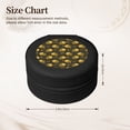 thumbnail image 2 of Fuzoiu Cute Cartoon Bees Print Portable Jewelry Box,Round Mini Leather Travel Jewelry Case,Small Travel Jewelry Organizer,Jewelry Holder for Ring Necklace Earring for Women Girls-Black, 2 of 7