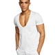 thumbnail image 1 of Hombres Fitness Deportes Casual Verano Algodón Sudor Absorber Color Sólido Profundo Cuello En V Camiseta, Blanco, L ShuxiuWang 8390611662080, 1 of 1
