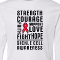 thumbnail image 4 of Inktastic Sickle Cell Awareness Strength Courage and Support Long Sleeve Youth T-Shirt, 4 of 5
