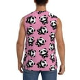 thumbnail image 4 of Kdxio Cute Panda for Men's Muscle T-shirt,Sleeveless for Workout Running Athletic Gym Lounge Casual, 4 of 7