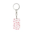 thumbnail image 2 of Uemuo Hearts Pattern Rectangular Metal Keychain - Durable, Stylish, and Personalized Key Ring for Men and Women,Engraved Keychain,Gift Slim Sturdy Keychain, 2 of 7