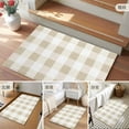 thumbnail image 6 of Cream White Buffalo Check 2x3 Door Mat Rug, Farmhouse Plaid Modern Geometric Non-Skid Rubber Backing Large Rectangle Rugs - Living Room Bedroom Home Office, Indoor Floor Mat Carpets Washable Rug, 6 of 9
