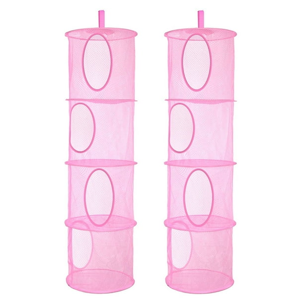 2Pcs Hanging Mesh Stuffed Animal Storage Hammock Net, Foldable Toy