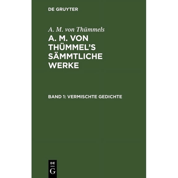 Vermischte Gedichte, (Hardcover)