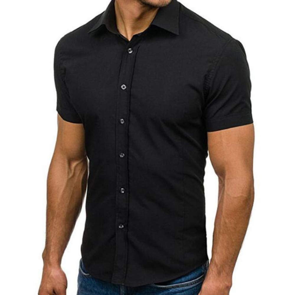 Awoscut Mens Short Sleeve Button-Down Shirt - Walmart.com