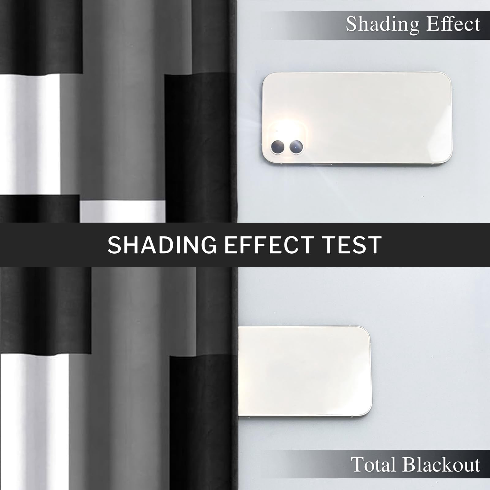 NIUBIER Blackout Curtains for Bedroom,Black and White Black Out Curtains for Living Room Modern Geometric Abstract Room Curtains, 52" x 84"