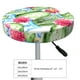 thumbnail image 4 of Balery Flowers and Cactus Fundas de asiento para taburete de bar redondo de tela de terciopelo ajustables que protegen de arañazos y manchas para sillas de 14 a 17 pulgadas.-13 inch, 4 of 7