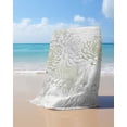 thumbnail image 4 of Sage Green White Beach Towels Oversized Super Absorbent, Abstract Grey Chrysanthemum Flower Lightweight Bath Towel Quick Dry Sets For Bathroom/Pool/Rv Camping/Beach Play/Gym Room/Picnic 23"x47", 4 of 8