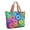 Daisy Pioneer Flower and Rainbow, variant on Daisy Pioneer Flower and Rainbow Large Tote Bag for Women, Polyester Roomy Beach Bag with Pockets and Zipper, Lightweight Gifts Ideas for Christmas Birthday