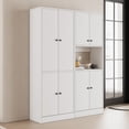 thumbnail image 2 of RichYa 71"H Tall Entryway Storage Cabinet,3 Tier Kitchen Storage Cabinets with 4 Doors for Living Room,Entryway,White, 2 of 13