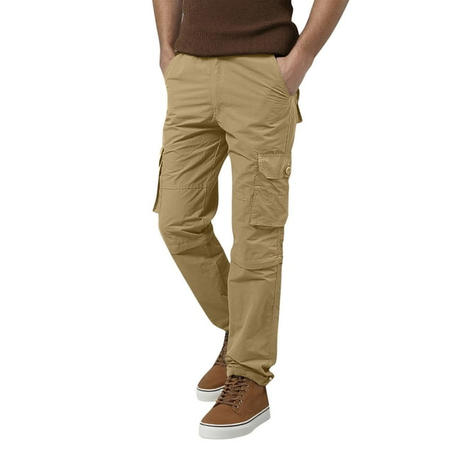Cargo Shorts Cargo Pants Outdoor Versatile Straight Leg Style With Detachable Feature Short De Travail Homme Khaki M