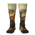 thumbnail image 1 of Fotbe Realistic Style Forest Dinosaur Calcetas Divertidas Estampadas para Hombre y Mujer, Calcetas de Algodón hasta la Rodilla para Caminar, Correr, Enfermería y Embarazo, 1 of 6