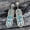 #6, variant on Vintage Women Silver Turquoise Ear Stud Hoop Dangle Earrings Wedding Jewelry-#14