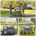 thumbnail image 4 of SACVON All-Terrain Stroller Wagon for Toddlers with Canopy, Parent Organizer, Adjustable Handlebar, 2 Cup Holders, 4 of 11