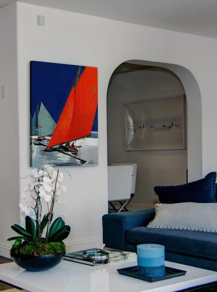 "Red Sail" Painting Print on Wrapped Canvas