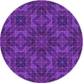 thumbnail image 1 of Ahgly Company Indoor Round Patterned Jasmine Purple Area Rugs, 3' Round, 1 of 1
