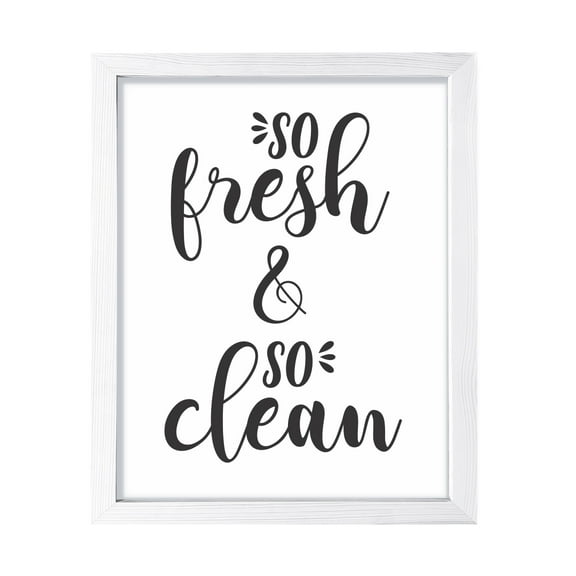 So Fresh & So Clean, Watercolor 5 x 7 White FRAMED Print Wall Art