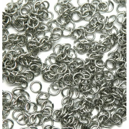 400 Round Approx 6mm 19 Gauge Stainless Steel Pre Opened Jump Rings Connectors