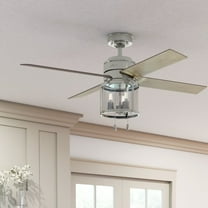 Hunter - Astwood Indoor Ceiling Fan With Light, 52-inch, Polished Nickel, Casual-style, 3-speed WhisperWind Motor, 50270, for Living Rooms, Bedrooms
