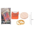 thumbnail image 2 of Mini Weaving Loom, Simple Operation Gift 10 Hooks Mini Darning Machine  For Outdoor For Clothes Stainless Steel,Orange,Orange, 2 of 8