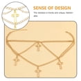 thumbnail image 3 of FESTFENDS Collar Para Mujer Con Multilayer Y Cruz Ideal Para Ocasiones Variadas, 3 of 8