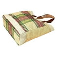 thumbnail image 4 of Plaid Reusable Grocery Tote Bag Extra Durable - Personalized Monogram or Name Available Natural/Green Burgundy, 4 of 6
