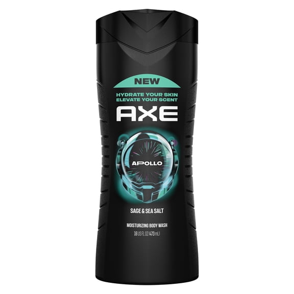 AXE Body Wash For Long Lasting Freshness Apollo Sage & Cedarwood Men's Body Wash With Odor-Busting Prebiotics ,16 fl oz