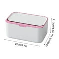 thumbnail image 2 of Dispensador de toallitas húmedas con tapa | Caja de almacenamiento sellada recargable | Estuche de pañales desechable | Organizador de toallas húmedas | Capacidad para 80 hojas | 7.6x3x5.2 pulgadas, 2 of 7