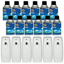 Zep Metered Mist Automatic Aerosol Refill, Blue Sky (Case of 12) with TimeMist Fragrance Dispenser (6) - 336201 - Lasts Up To 30 Days and Neutralizes Tough Odors