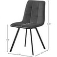thumbnail image 5 of Meridian Furniture Annie Gray Velvet Dining Chair (Set of 2), 5 of 5