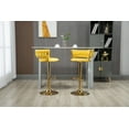 thumbnail image 3 of Luccalily Velvet Bar Stools Set of 2,Swivel Adjustable Bar Stools with Back and Footrest,Modern Design and Golden Base for Kitchen,Bistro Pub, Dining Room Counter, 3 of 12