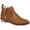 Brown, variant on Womens Ellis Inside Zip Stacked Heel Booties