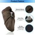 thumbnail image 4 of Uxcell Waterproof Shoe Covers, 5 Pairs Water Resistant Rain Shoe Cover Non Slip Boots Cover, Brown, 4 of 6