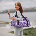 thumbnail image 5 of Portable Backpack Travel Bag Computer Business Travel Bag 11.8×15.4 Inches Waterproof Type Suitable For Outdoor Hiking And Office Use Mediumpurple Moroccan Trellis Hand-Drawn Sketch_3, 5 of 8