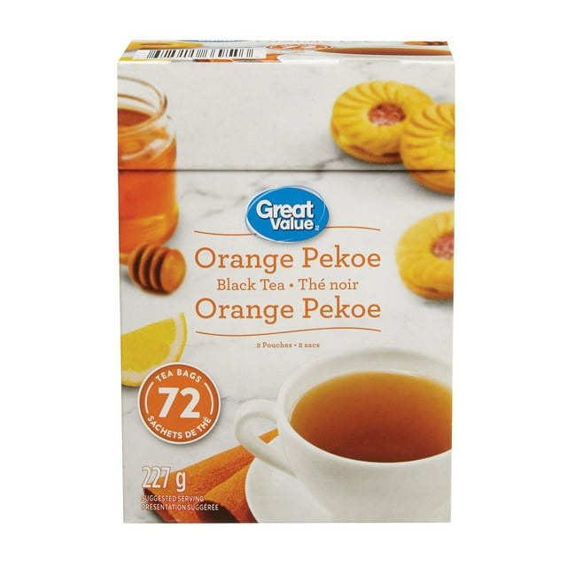 Thé noir Great Value à saveur d'orange pekoe