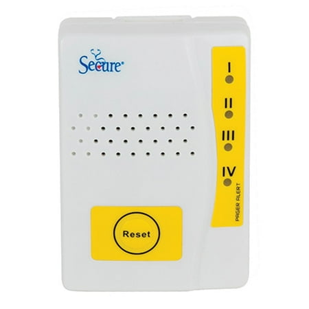 Secure Wireless Caregiver Alert System Pager- Wireless Caregiver Pager Connects to Nurse Call Button, Motion Detector, Pull Cord Alert, Door/Window Alarm, or Wireless Bed Sensor Pad