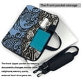 thumbnail image 3 of ZICANCN Laptop Case 15.6 inch, Cartoon Drawing Waves Work Shoulder Messenger Business Bag for Women and Men, 3 of 9