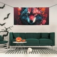 thumbnail image 2 of Lsque Red Flame Wolf Head Pattern Party Banner, Festive Banner , Holiday Celebrations and Events for Carnival Birthday Party Festival Decorations-Medium, 2 of 8