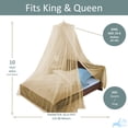 thumbnail image 4 of Just Relax Elegant Mosquito Net Bed Canopy Set, Beige, Queen-King, 4 of 7