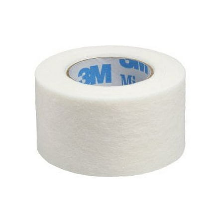 3M Micropore 1" x 10 Yards Paper First Aid Tape Box with 12 Tapes, 12 Count