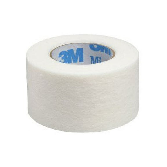 3M Micropore 1" x 10 Yards Paper First Aid Tape Box with 12 Tapes, 12 Count