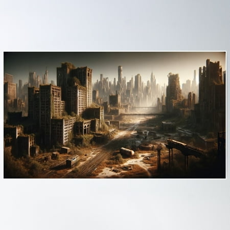 Echoes Of Silence: The Reclaimed Urban Wilds Poster Wall Art, Modern Wall Decor For Living Room Bedroom, 8x12 UNFRAMED