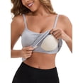 thumbnail image 4 of DARING DIVA Women's Modal U Back Cami Tank Top 3-Pack L Gray, Black, 4 of 5