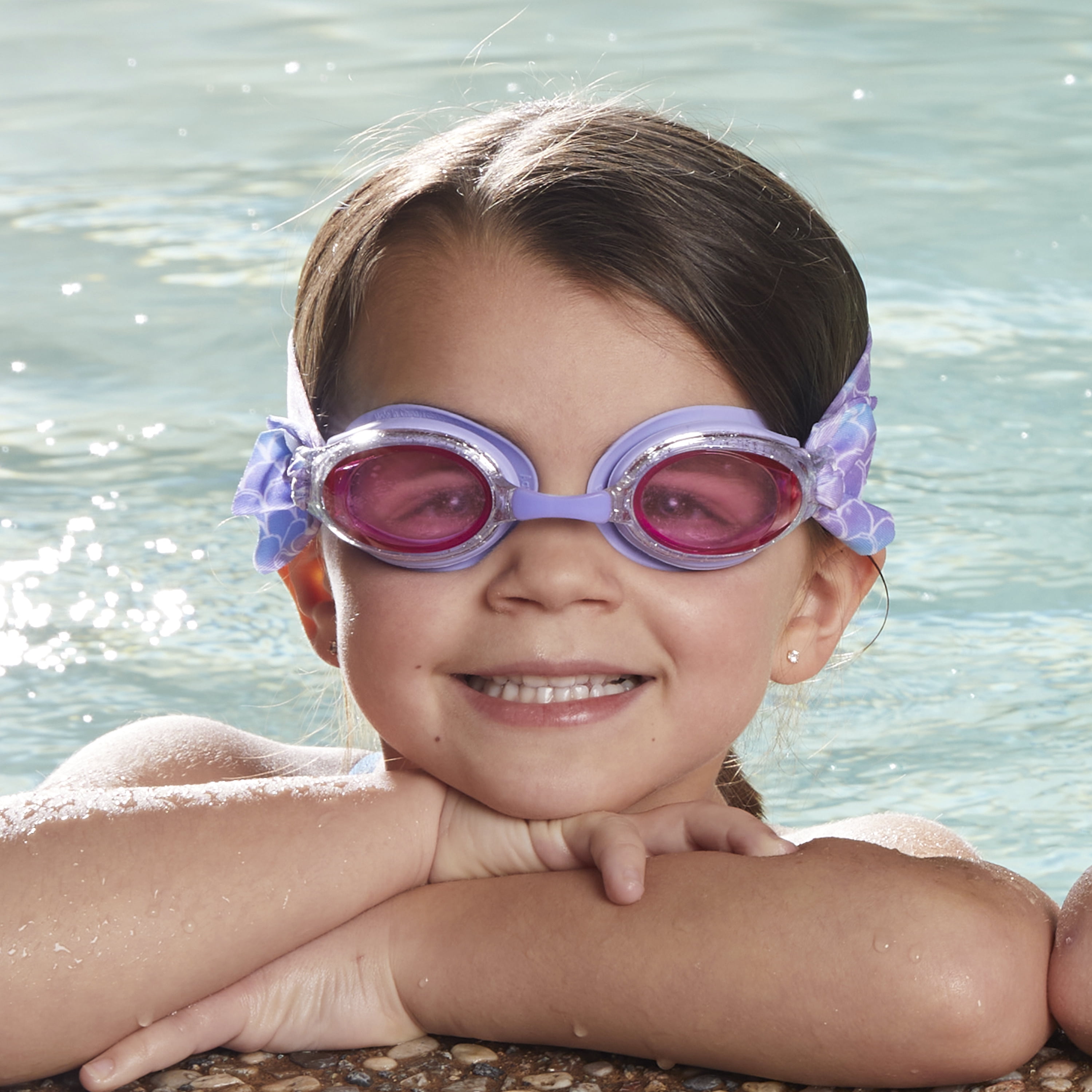 EyePop Mermaid Fabric Strap Goggles for Children, Blue/Purple Unisex, One Size Fits Most