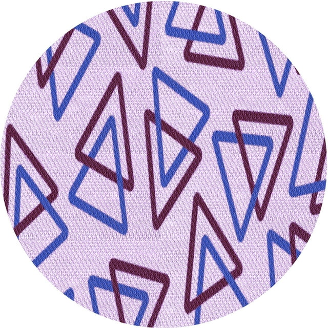 Ahgly Company Machine Washable Indoor Square Transitional Purple Violet Purple Area Rugs, 3' Square