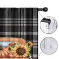 thumbnail image 4 of Thanksgiving and Fall Decor Turkey Design Tier Curtains 2 Pack Semi-Sheer,52x84in Kitchen Curtains Fall Holiday Long Curtain, 4 of 5