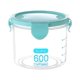 thumbnail image 1 of Recipientes de plástico transparente sellados para almacenar alimentos, cereales, frijoles y frutos secos (azul, 600 ml), 1 of 1