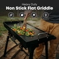 thumbnail image 2 of GasOne 25 x 16 In Pre-Seasoned Non Stick Griddle – Multipurpose Propane Griddle Grill for Steaks, Burgers – Oil Catcher Flat Top Grill with Reinforced Bars and Air Vents – Even Heat Distribution, 2 of 7