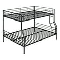 thumbnail image 5 of Full XL Over Queen Bunk Beds for Adults,Heavy-Duty Metal Bunk Bed Frame with Non-Slip Ladder and Safety Full-Length Guardrails for Kids Teens Adults,Space-Saving,Black, 5 of 11